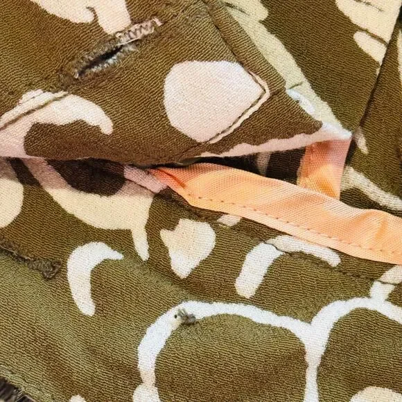 Anthropologie Ett:twa () Green & Cream Print Shorts Size Small - Picture 8 of 8